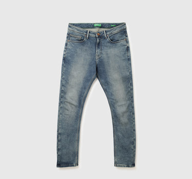 Men Solid Carrot Fit Jeans