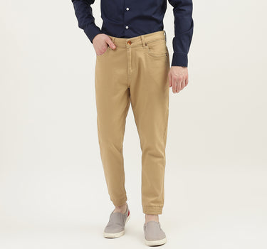 Men Solid Joggers Fit Trousers