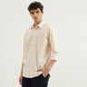 Slim Fit Spread Collar Solid Shirt