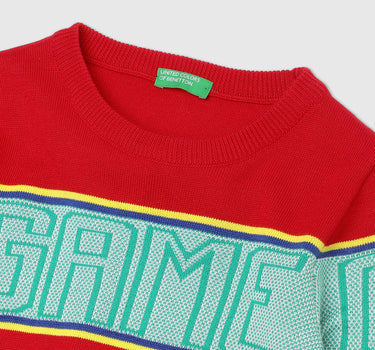 Boys Short Sleeve 'Game One' Sweater