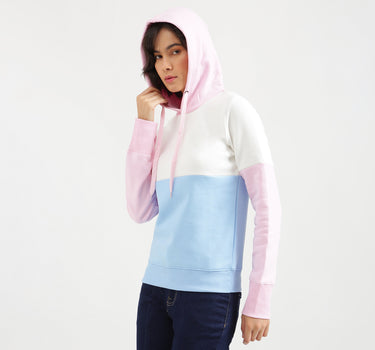 Women Colorblocked Closed Sweatshirt