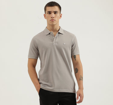 Regular Fit Polo Neck Solid T-shirts