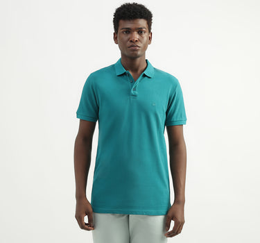 Cotton Solid Polo Collar Mens T-shirts