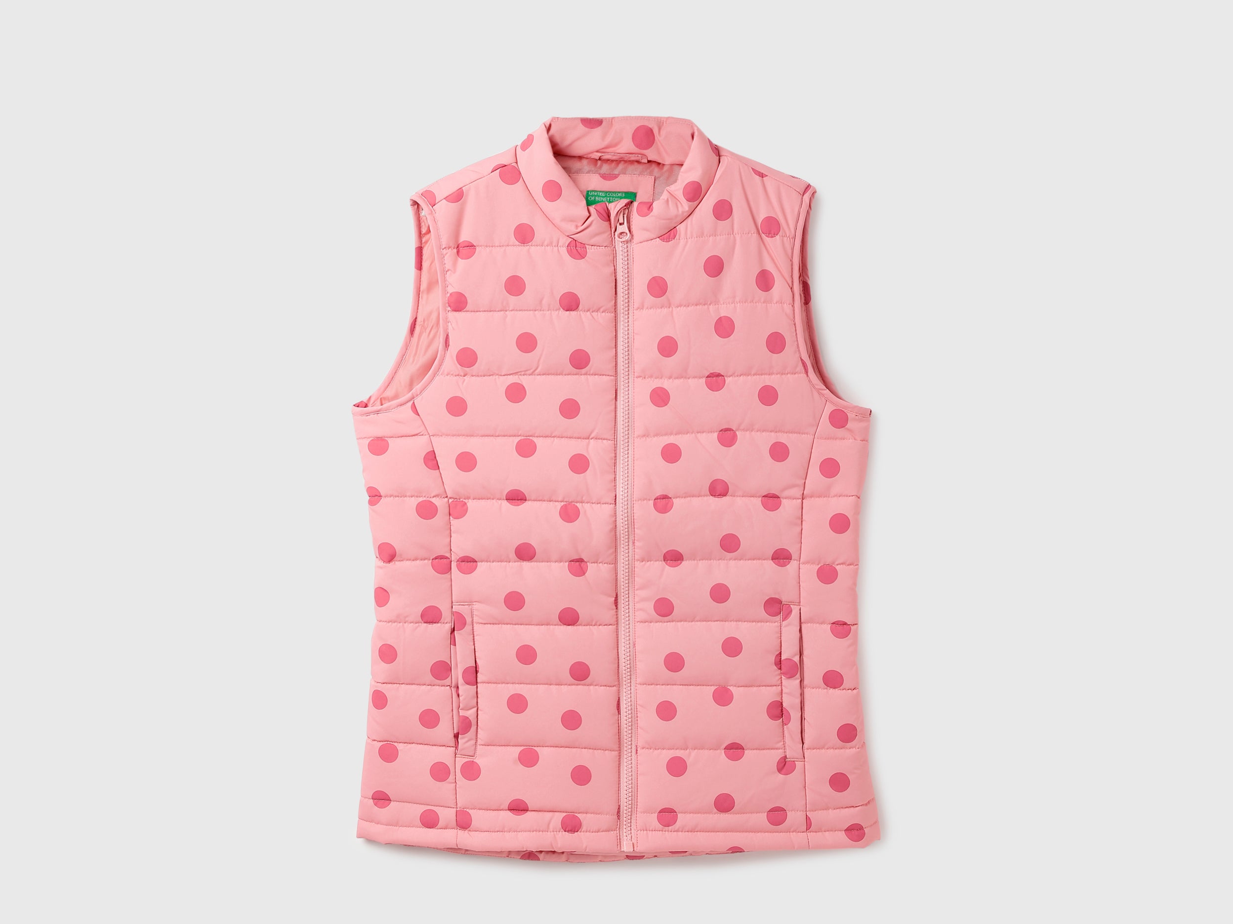 Girl's Regular Fit Polka Dot Print Jacket