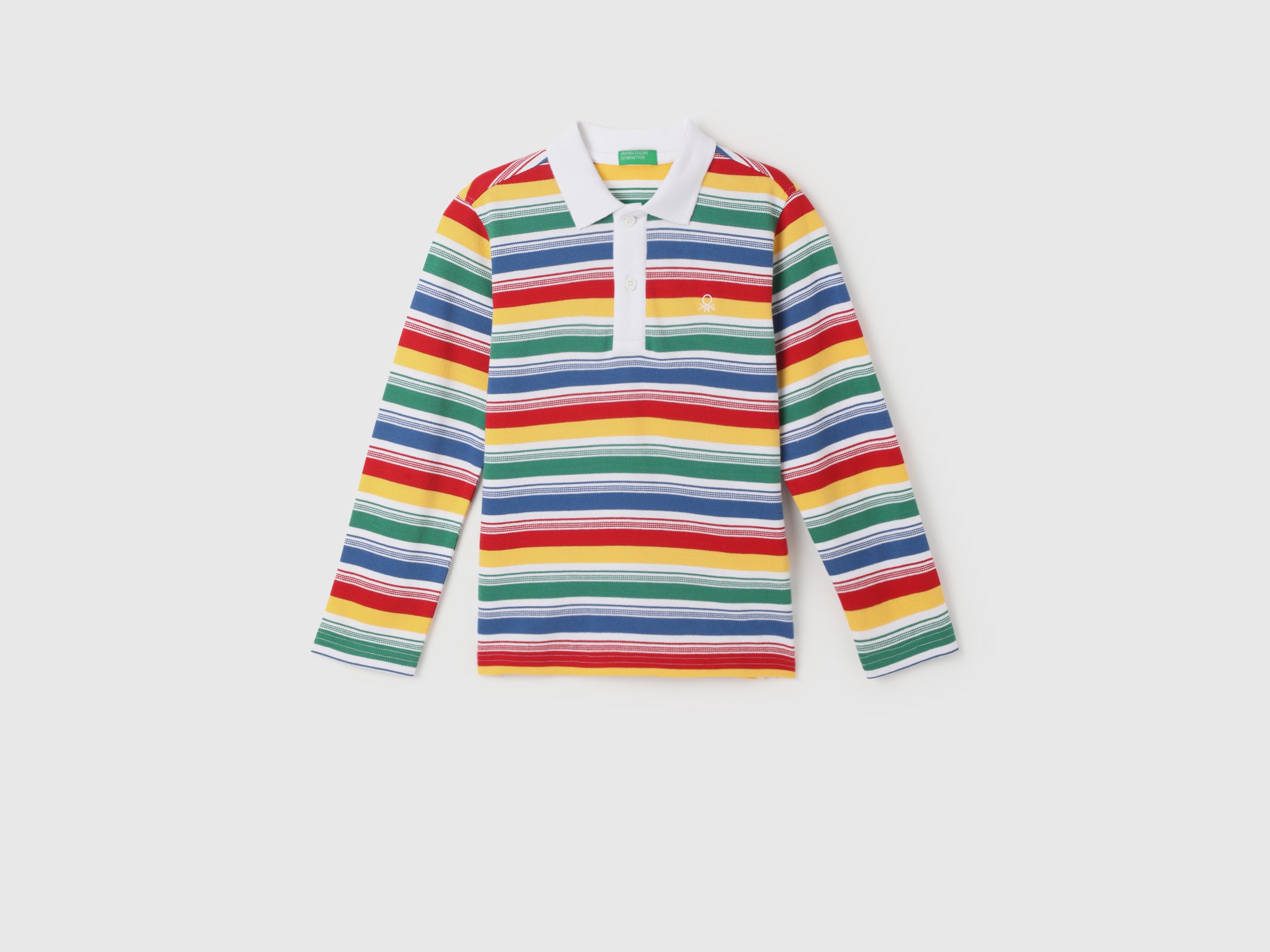 Boy's Regular Fit Polo Collar Striped Tshirts