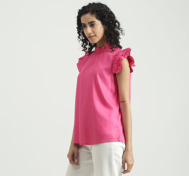 Viscose Solid Round Neck Women Tops