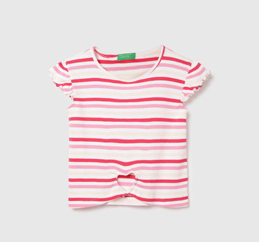 Regular Fit Round Neck Striped Tops