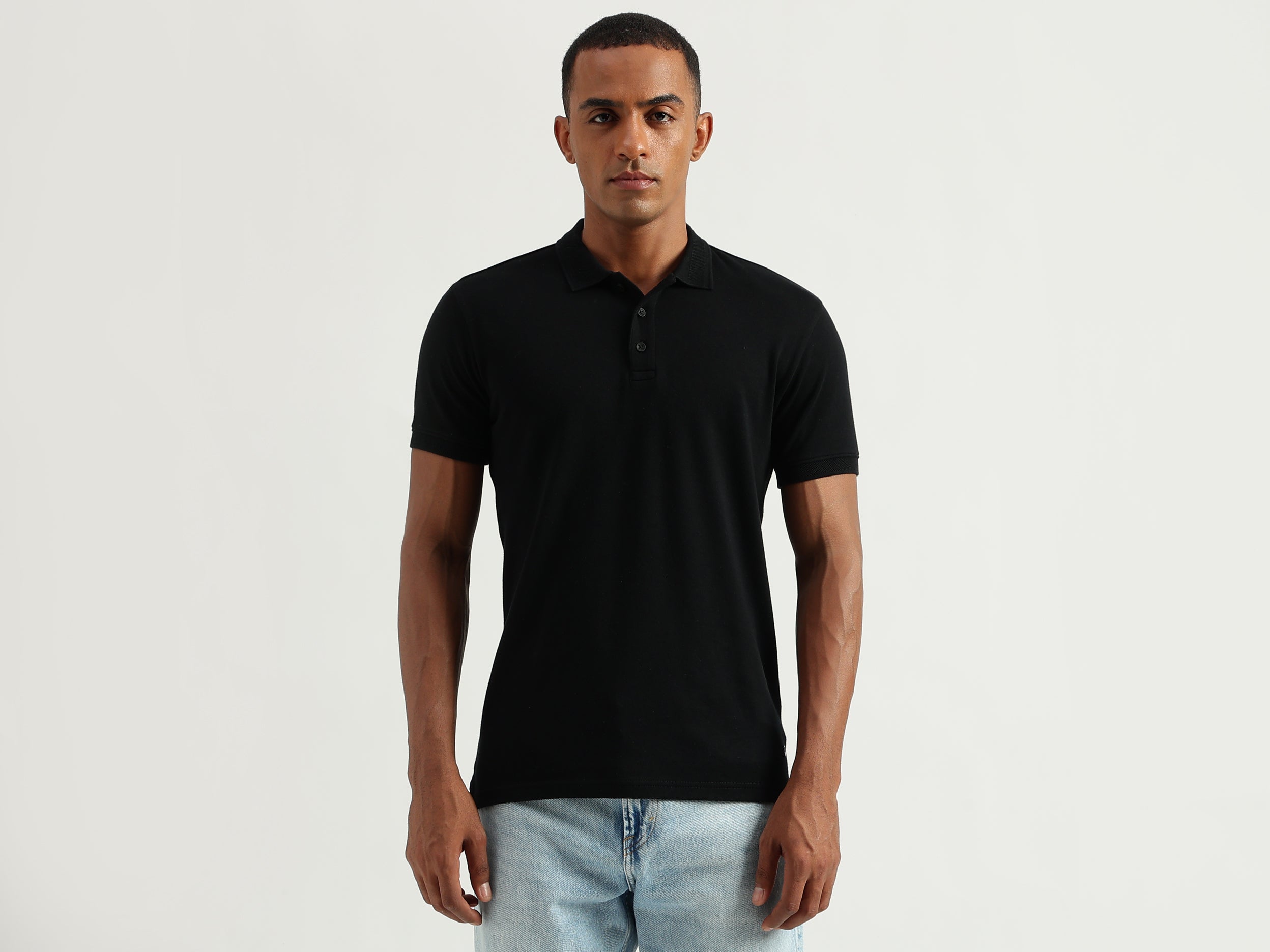 Men's Regular Fit Polo Collar Solid Tshirts