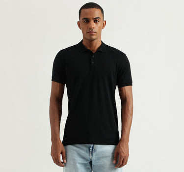 Men's Regular Fit Polo Collar Solid Tshirts