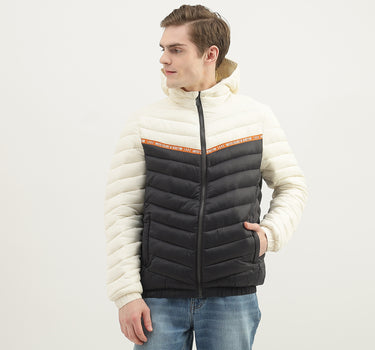 Men Quilted Hood Jacket