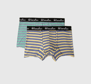 Pack of 2 Striped Low Rise Boxer Briefs