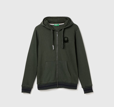 Regular Fit Hooded Solid Sweatshirt