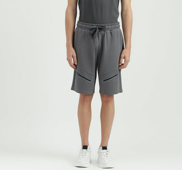 Solid Regular Fit Mid Waist Shorts