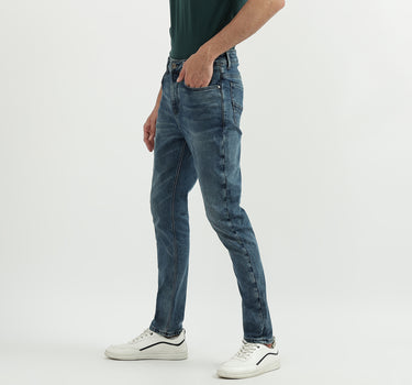 Men Solid Carrot Fit Jeans