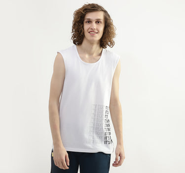 Men Printed Round Neck Tank