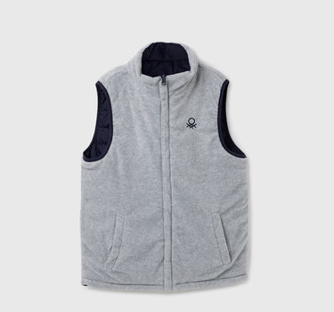 Boy's Regular Fit Sleeveless Reversible Jacket