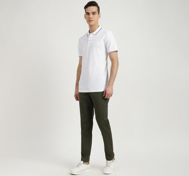 Mens Slim Fit Solid Trousers