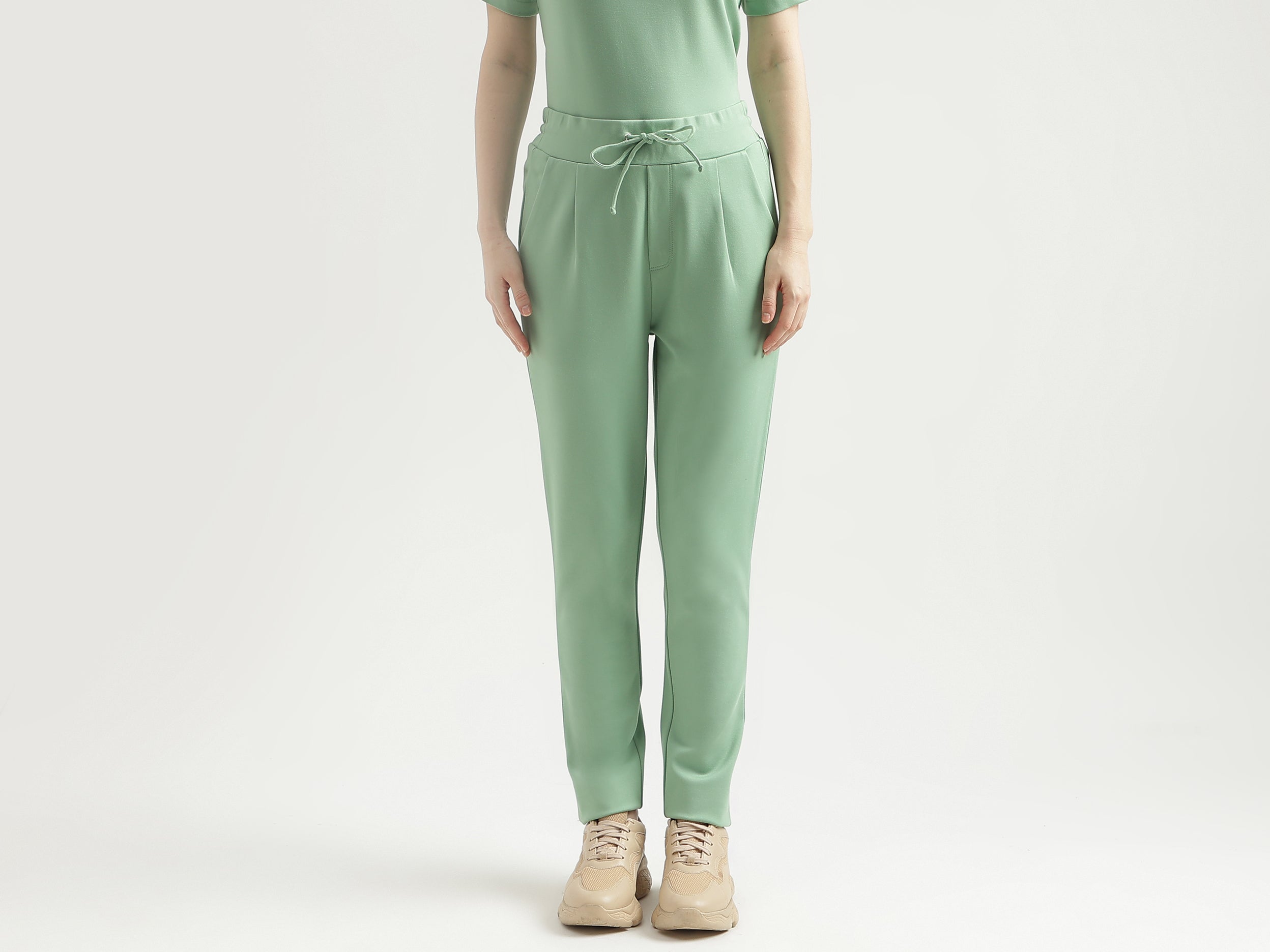 Regular Fit Solid Women's Trousers