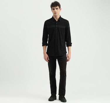 Regular Fit Spread Collar Solid Shirt