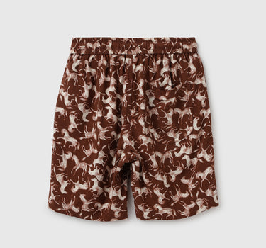 Printed Regular Fit Mid Rise Shorts