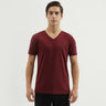 Men's Regular Fit V-Neck Solid T-Shirt