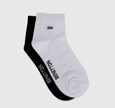 Pack of 2 Solid & Branded Socks