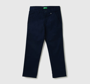 Boys Solid Regular Fit Trousers