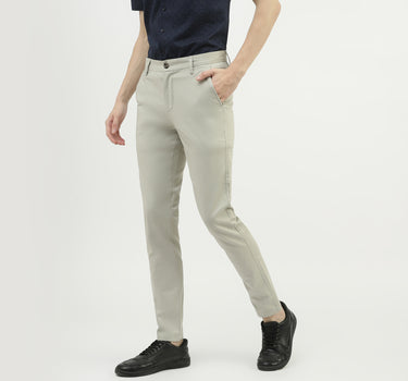 Men Solid Slim Fit Trousers