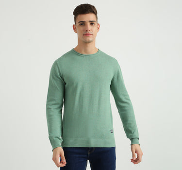 Mens Long Sleeve Solid Sweater