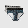 Pack of 2 Typographic Print Low Rise Briefs