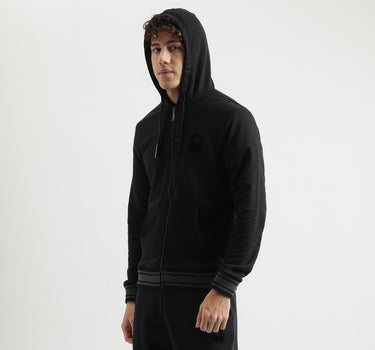 Regular Fit Hooded Neck Solid Pattern Sweatshirt