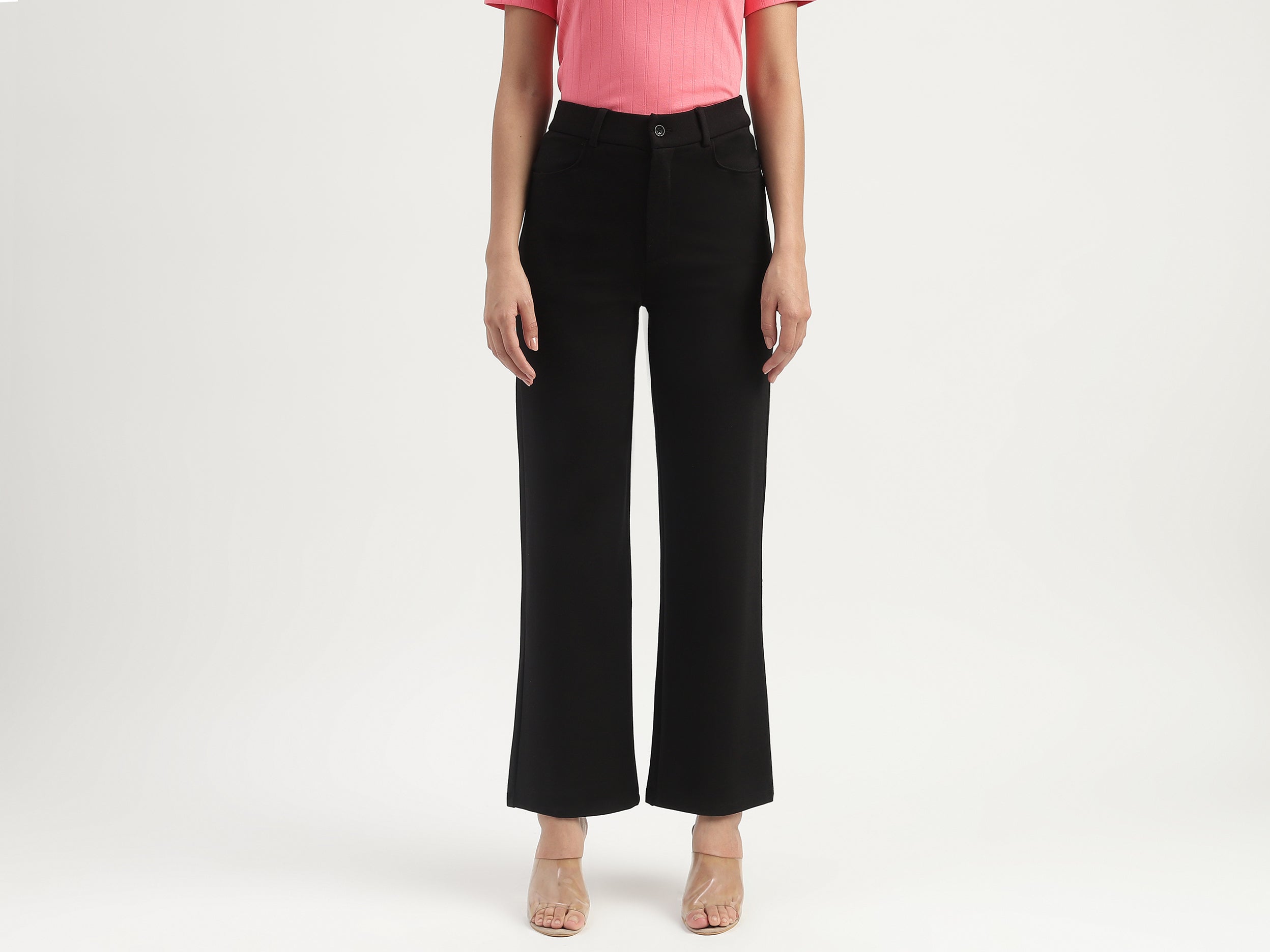 Monotone Wide Leg Trousers