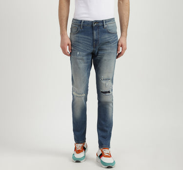 Mens Slim Tapered Fit Solid Jeans