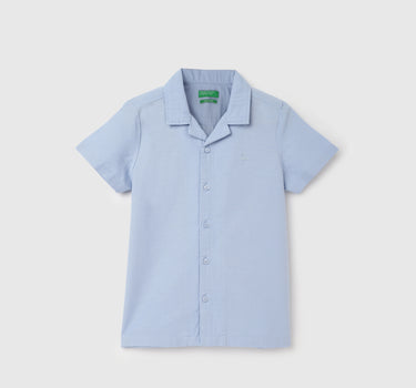 Regular Fit Spread Collar Solid Shirt