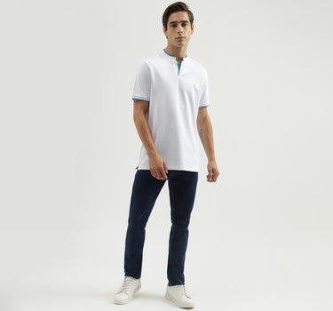 Men's Regular Fit Polo Neck Solid T-Shirt