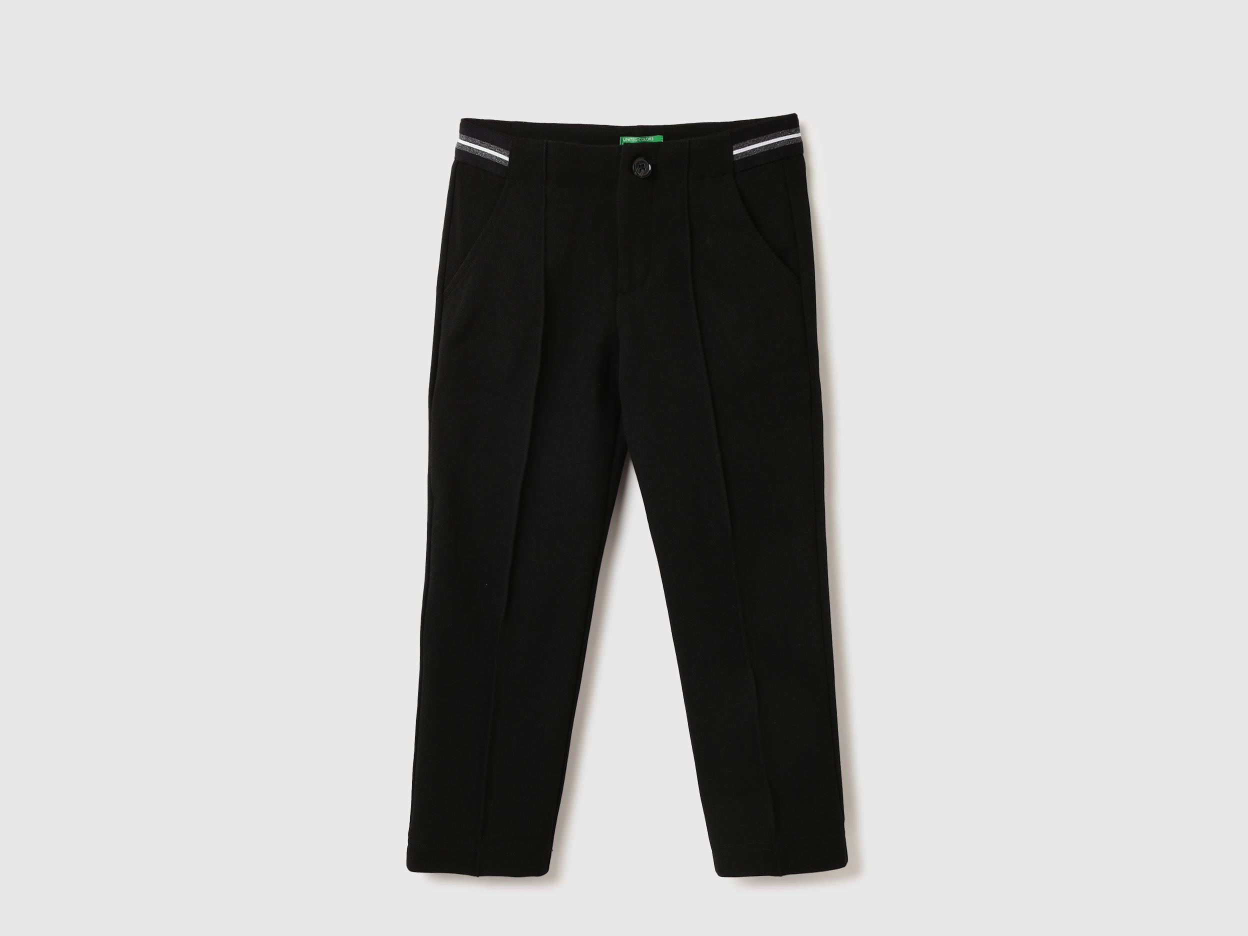 Boys Textured Slim Fit Trousers