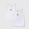 Pack of 2 Regular Fit Round Neck Dino Print Vest