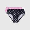 Pack of 2 Polka Dot Print Low Rise Briefs