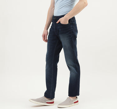 Men Solid Slim Straight Jeans