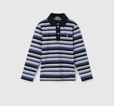 Boy's Regular Fit Polo Collar Striped Tshirts