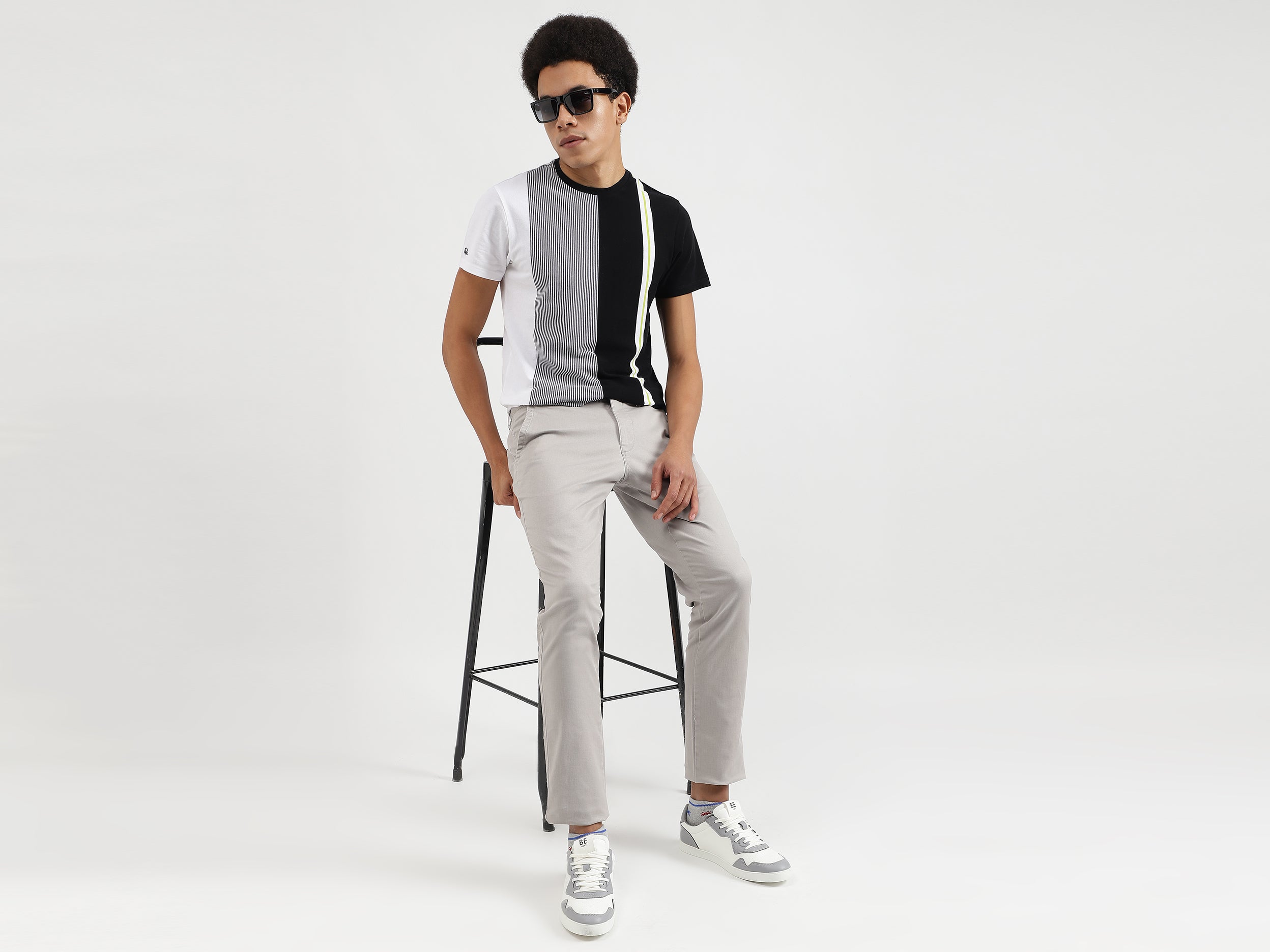 Regular Fit Round Neck Striped T-Shirts