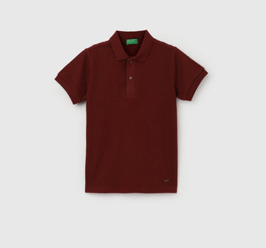 Jacquard Interlock Polo Collar T-Shirt