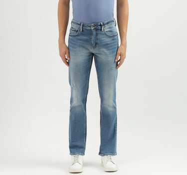 Men's Solid Bootcut Jeans