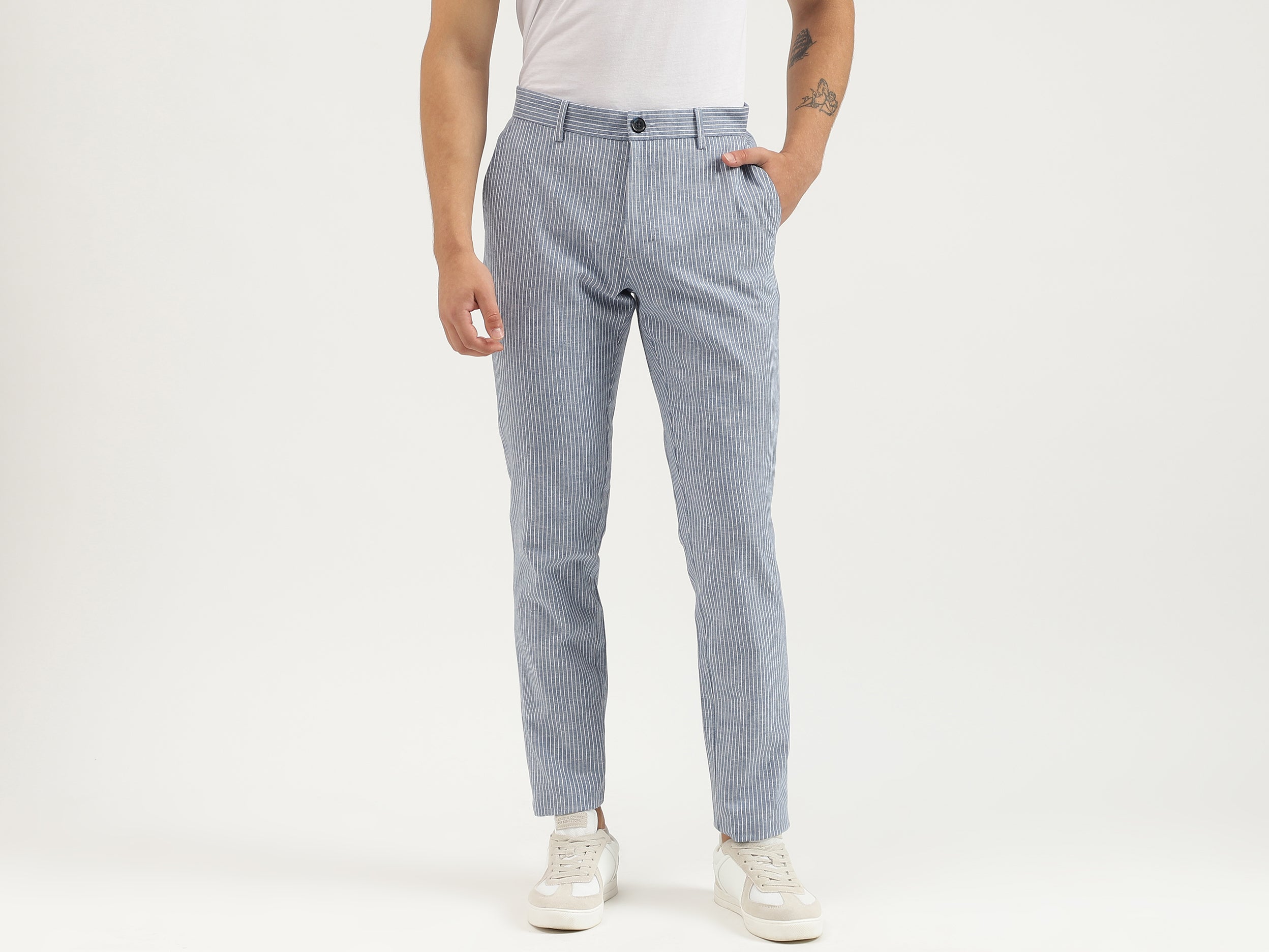 Striped Relaxed Fit Trousers