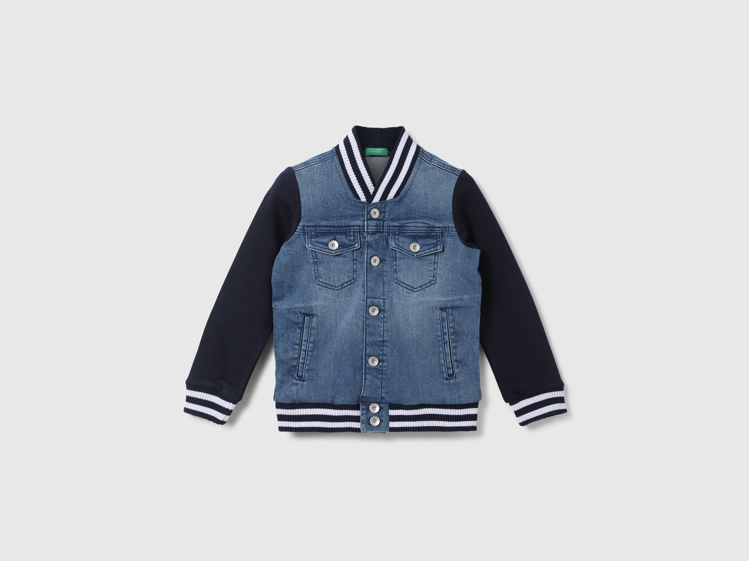 Boys Solid Mock Neck Jacket