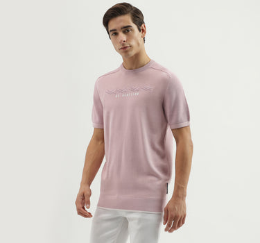 Men's Regular Fit Crew Neck Embroidered T-Shirt