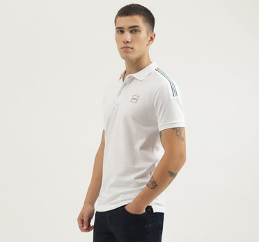 Regular Fit Polo Neck Solid T-shirts