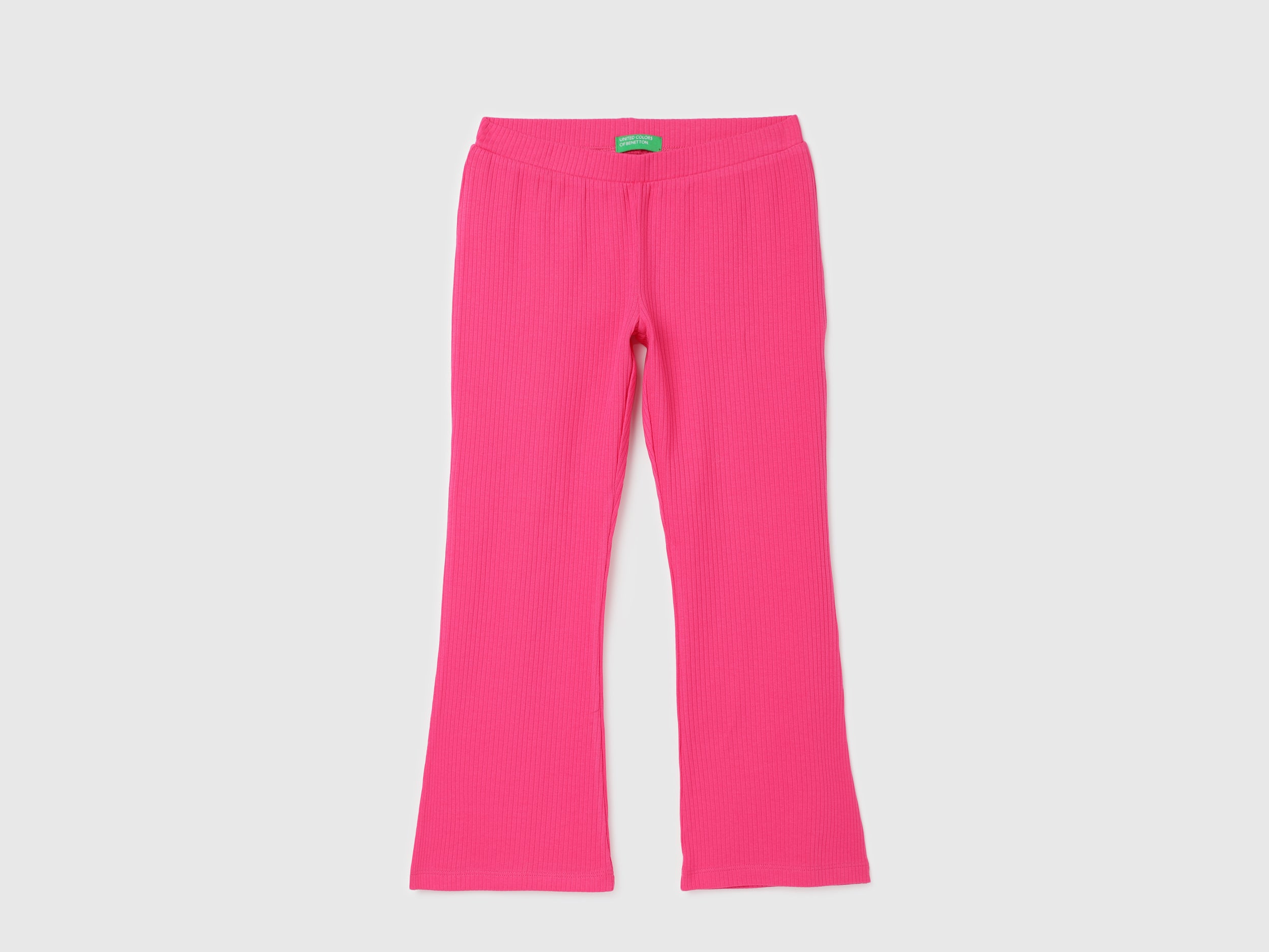 Regular Fit Ribbed Girl's Trousers