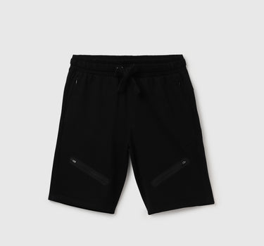 Solid Regular Fit Mid Waist Shorts