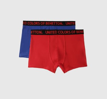 Pack of 2 Solid Colour Low Rise Boxer Briefs